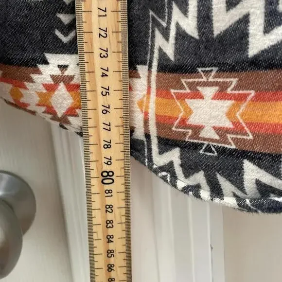 Levi's - Oversized Baggy Navajo Long Sleeve Shirt - Grey / Orange - XL - Picture 7 of 10